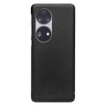 QIALINO Biznesowe Skórzane Etui do Huawei P50 Pro czarne
