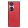 QIALINO Biznesowe Skórzane Etui do Huawei P50 Pro czerwone