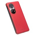 QIALINO Biznesowe Skórzane Etui do Huawei P50 Pro czerwone