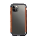 R-JUST Ramka Bumper Metal Drewno Etui do iPhone 12/12 Pro