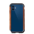 R-JUST Ramka Bumper Metal Drewno Etui do iPhone 12 Mini