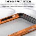 R-JUST Ramka Bumper Metal Drewno Etui do iPhone 12 Pro Max