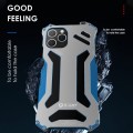 R-JUST Metalowa Obudowa Etui do iPhone 12 Mini niebieska