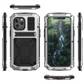 R-JUST Pancerne Etui Metal Szkło do iPhone 13 Mini srebrne