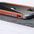 R-JUST Ramka Bumper Metal Drewno Etui do iPhone 11 Pro Max