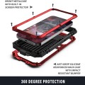 R-JUST Pancerne Etui Metal Szkło do iPhone 13 czerwone