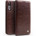 QIALINO Klasyczne Etui Pokrowiec Huawei P20 Pro brązowy