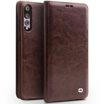 QIALINO Klasyczne Etui Pokrowiec Huawei P20 Pro brązowy