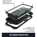 R-JUST Pancerne Etui Metal Szkło Silikon do iPhone 13 czarne
