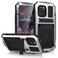 R-JUST Pancerne Etui Metal Szkło do iPhone 13 Pro srebrne