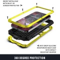 R-JUST Pancerne Etui Metal Szkło do iPhone 13 Pro żółte