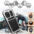 R-JUST Pancerne Etui Metal Szkło do iPhone 13 Pro srebrne