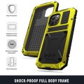 R-JUST Pancerne Etui Metal Szkło do iPhone 13 Pro żółte