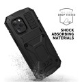 R-JUST Pancerne Etui Metal Szkło Silikon do iPhone 13 czarne