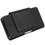 Skórzane Etui QIALINO na pasek iPhone Huawei Xiaomi czarny