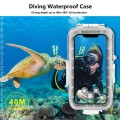 PULUZ Wodoszczelne 40m Etui Obudowa do iPhone 12 / 12 Pro