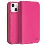 QIALINO Eleganckie Skórzane Etui do iPhone 13 Mini różowe