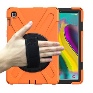 Shockproof X-Shape Pancerne Etui do Samsung Galaxy Tab S5E pomarańczowa