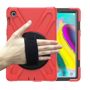 Shockproof X-Shape Pancerne Etui do Samsung Galaxy Tab S5E czerwona