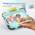 Shockproof Pancerne Etui Obudowa z Pen Slot i Paskiem do iPad Mini 6  czarno-zielone