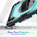 Shockproof Pancerne Etui Obudowa z Pen Slot i Paskiem do iPad Mini 6  czarno-zielone