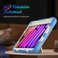 Shockproof Pancerne Mocne Etui z Paskiem i Podstawką do iPad Mini 6 niebiesko-biała
