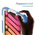 Shockproof Pancerne Mocne Etui z Paskiem i Podstawką do iPad Mini 6 niebiesko-biała