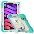 Shockproof Pancerne Etui Obudowa z Pen Slot i Paskiem do iPad Mini 6 beżowo-niebieskie