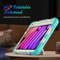 Shockproof Pancerne Etui Obudowa z Pen Slot i Paskiem do iPad Mini 6 beżowo-niebieskie