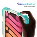 Shockproof Pancerne Etui Obudowa z Pen Slot i Paskiem do iPad Mini 6 beżowo-niebieskie