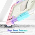 Shockproof Pancerne Etui Obudowa z Pen Slot i Paskiem do iPad Mini 6 beżowo-różowe