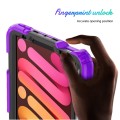 Shockproof Pancerne Etui Obudowa z Pen Slot i Paskiem do iPad Mini 6 fioletowe