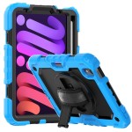 Shockproof Pancerne Etui Obudowa z Pen Slot i Paskiem do iPad Mini 6  niebieskie