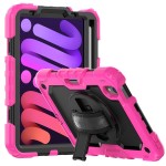 Shockproof Pancerne Etui Obudowa z Pen Slot i Paskiem do iPad Mini 6 różowe