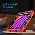 Shockproof Pancerne Etui Obudowa z Pen Slot i Paskiem do iPad Mini 6 czerwone