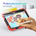 Shockproof Pancerne Etui Obudowa z Pen Slot i Paskiem do iPad Mini 6 czerwone