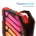 Shockproof Pancerne Etui Obudowa z Pen Slot i Paskiem do iPad Mini 6 czerwone