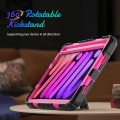 Shockproof Pancerne Etui Obudowa z Pen Slot i Paskiem do iPad Mini 6 różowo-czarne