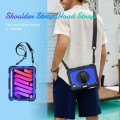 Shockproof Pancerne Etui Obudowa z Pen Slot i Paskiem do iPad Mini 6 granatowo-czarne