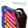 Shockproof Pancerne Etui Obudowa z Pen Slot i Paskiem do iPad Mini 6 granatowo-czarne