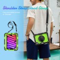 Shockproof Pancerne Etui Obudowa z Pen Slot i Paskiem do iPad Mini 6 zielono-czarne