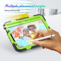 Shockproof Pancerne Etui Obudowa z Pen Slot i Paskiem do iPad Mini 6 zielono-czarne