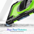 Shockproof Pancerne Etui Obudowa z Pen Slot i Paskiem do iPad Mini 6 zielono-czarne