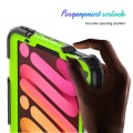 Shockproof Pancerne Etui Obudowa z Pen Slot i Paskiem do iPad Mini 6 zielono-czarne
