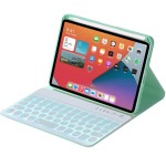 Miętowe Etui Podświetlana Klawiatura Pen Slot do Apple iPad Mini 6
