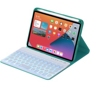 Zielone Etui Podświetlana Klawiatura Pen Slot do Apple iPad Mini 6