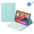 Miętowe Etui Podświetlana Klawiatura z Pen Slot do Apple iPad Mini 6