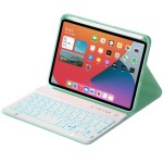 Miętowe Etui Podświetlana Klawiatura z Pen Slot do Apple iPad Mini 6