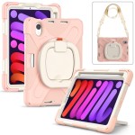 Shockproof Pancerne Etui Obudowa z Paskiem do iPad Mini 6 różowe