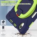 Shockproof Pancerne Etui Obudowa z Paskiem do iPad Mini 6 granatowo-zielone